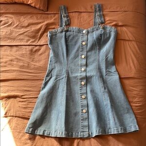 Denim Button-Down Dress